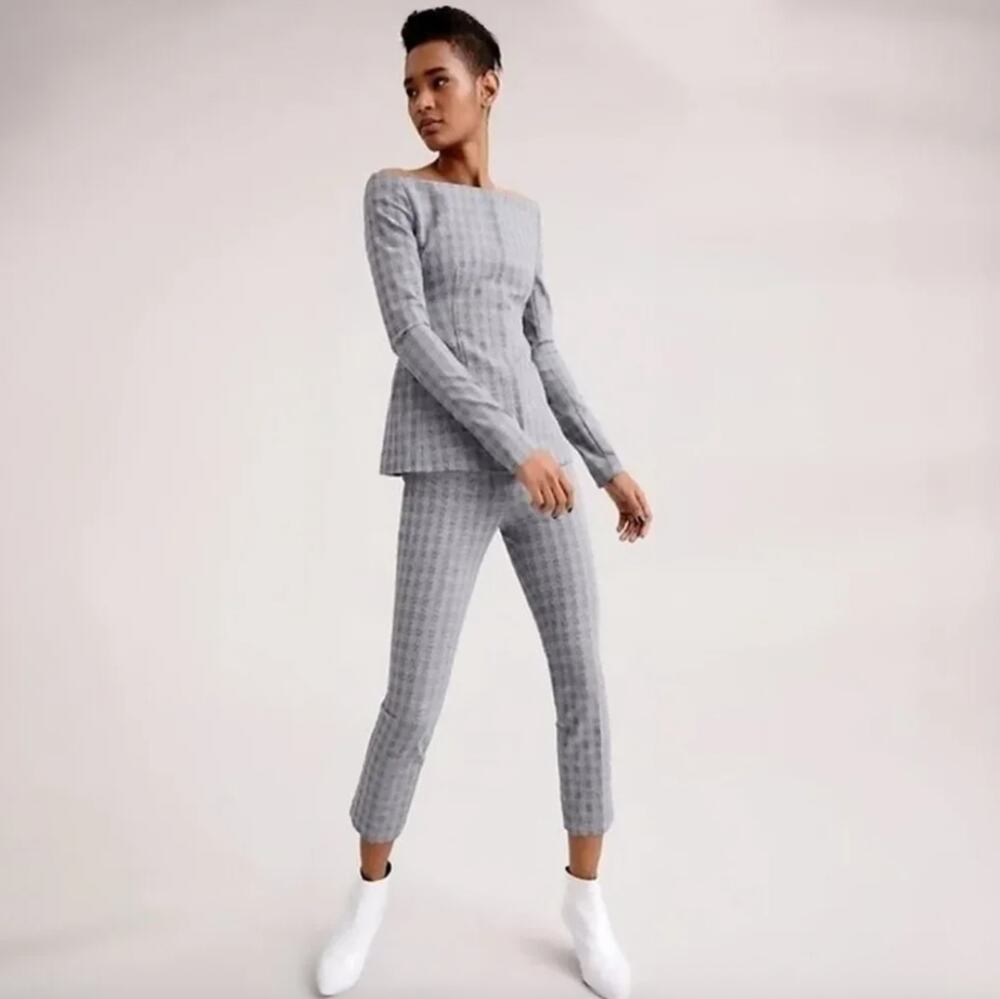 Theory Classic Skinny Crop Pants in McClair Plaid Size 8 Office Business Casual